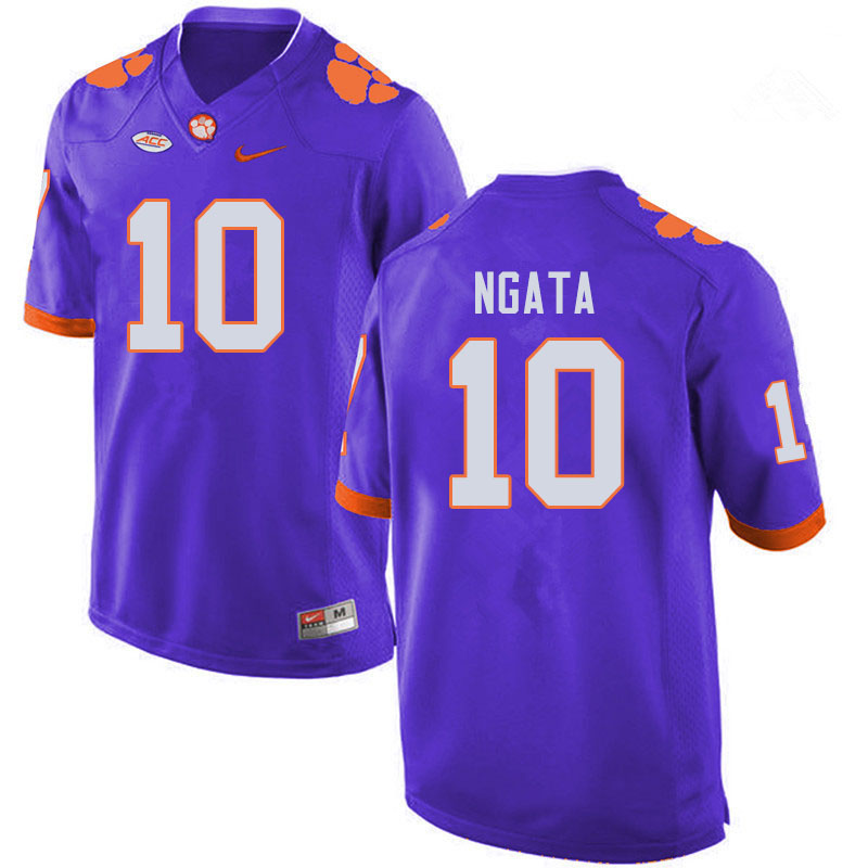 Men #10 Joseph Ngata Clemson Tigers College Football Jerseys Sale-Purple
